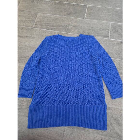Women's‎ Lauren Ralph Lauren Open Knit Blue Sweater Size Small - Picture 6 of 6